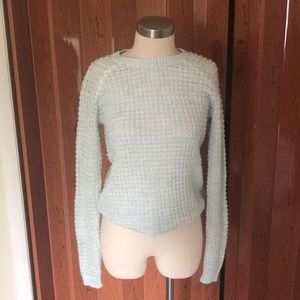 F21 Knit Sweater turquoise
